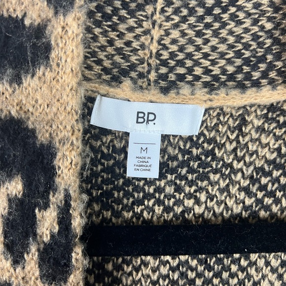BP NWT Long Leopard Jacquard Cardigan | Size Medium - Picture 8 of 8